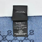 Gucci Shawl Scarf GG Logo Blue — view 8