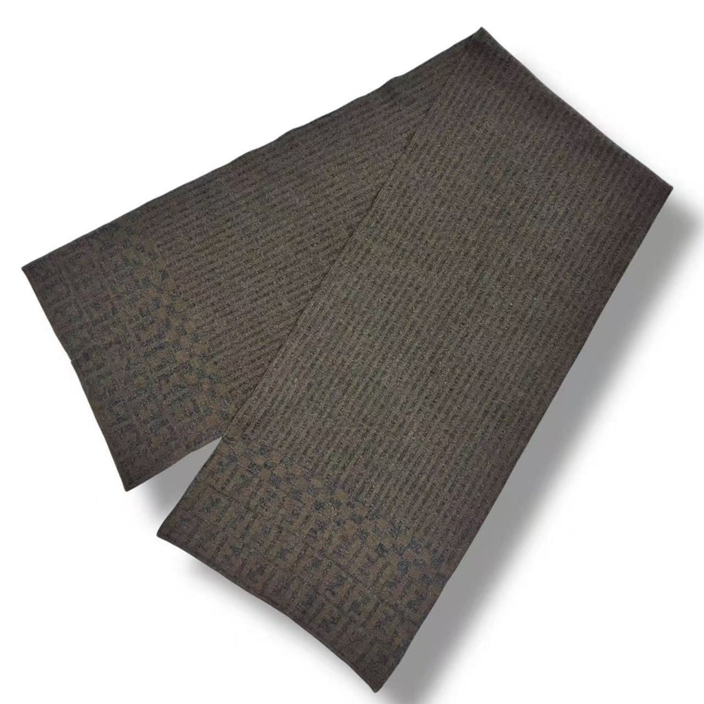 Fendi Scarf Zucca Pattern FF Logo Wool Brown — view 2