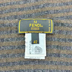 Fendi Scarf Zucca Pattern FF Logo Wool Brown — view 7