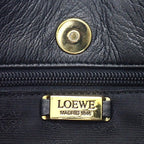 Loewe Anagram Leopard Tote Suede Calf Brown Black Print Vintage — view 6