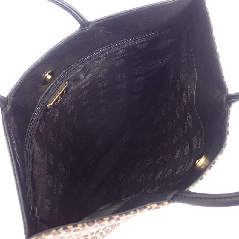 Loewe Anagram Leopard Tote Suede Calf Brown Black Print Vintage — view 5