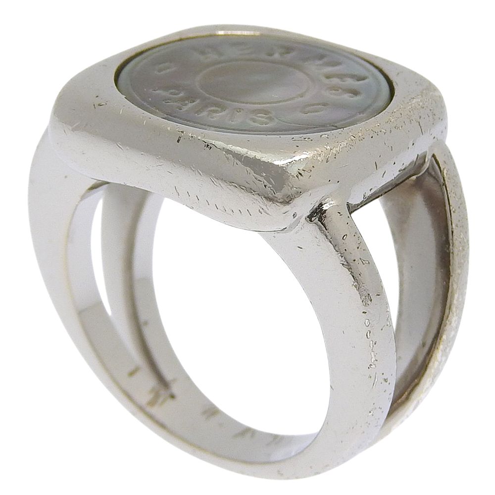 Hermes Series Corozo 925 Sterling Silver Shell Ring — view 3