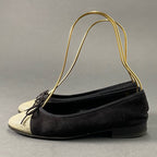 Chanel CC Logo Ballet Shoes Flat 35.5 Black Suede Ribbon — view 2