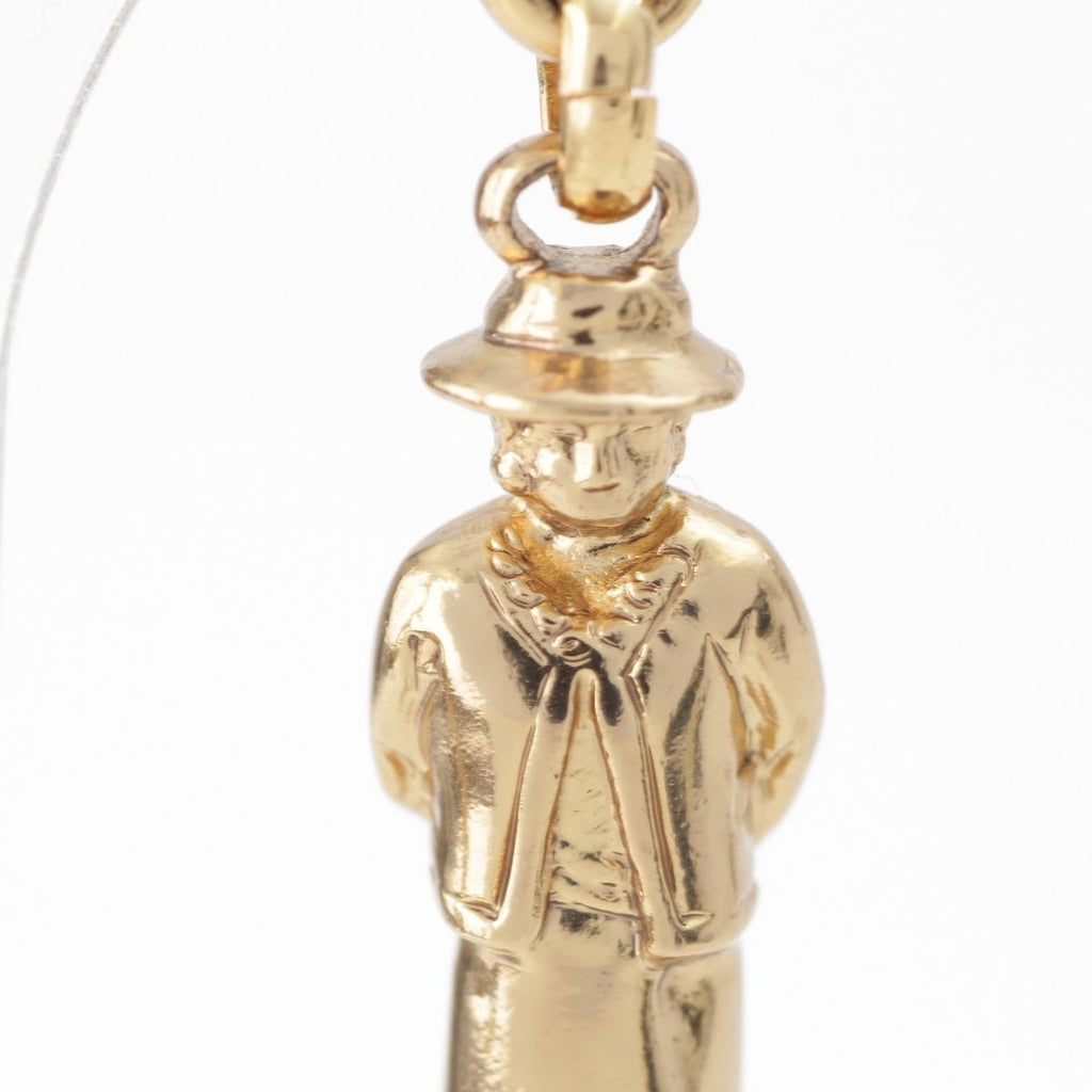 Chanel Mademoiselle CC Logo Earrings Gold — view 6