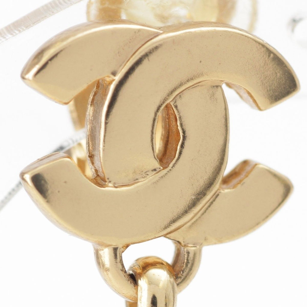 Chanel Mademoiselle CC Logo Earrings Gold — view 5
