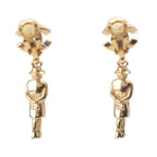 Chanel Mademoiselle CC Logo Earrings Gold — view 2