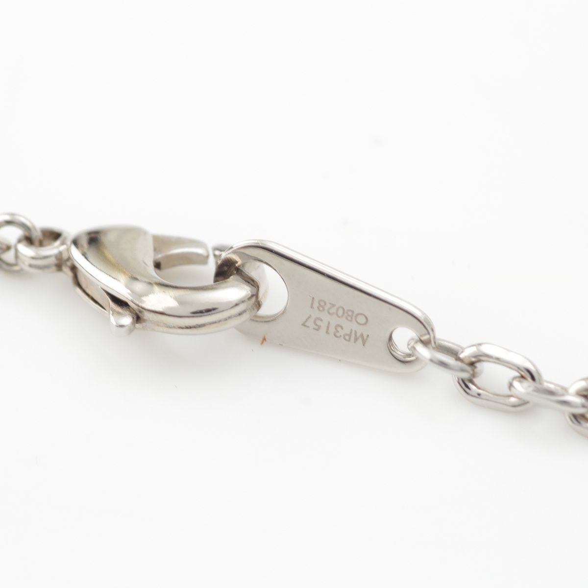 Louis Vuitton Monogram LV Plain Pendant Chain Necklace Logo Airplane Motif — view 9