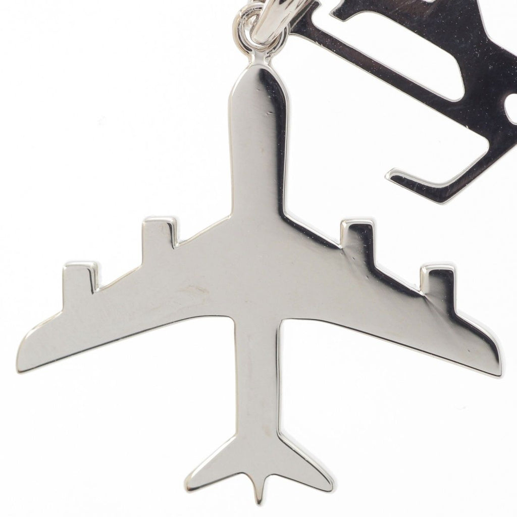 Louis Vuitton Monogram LV Plain Pendant Chain Necklace Logo Airplane Motif — view 7