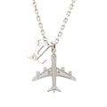 Louis Vuitton Monogram LV Plain Pendant Chain Necklace Logo Airplane Motif