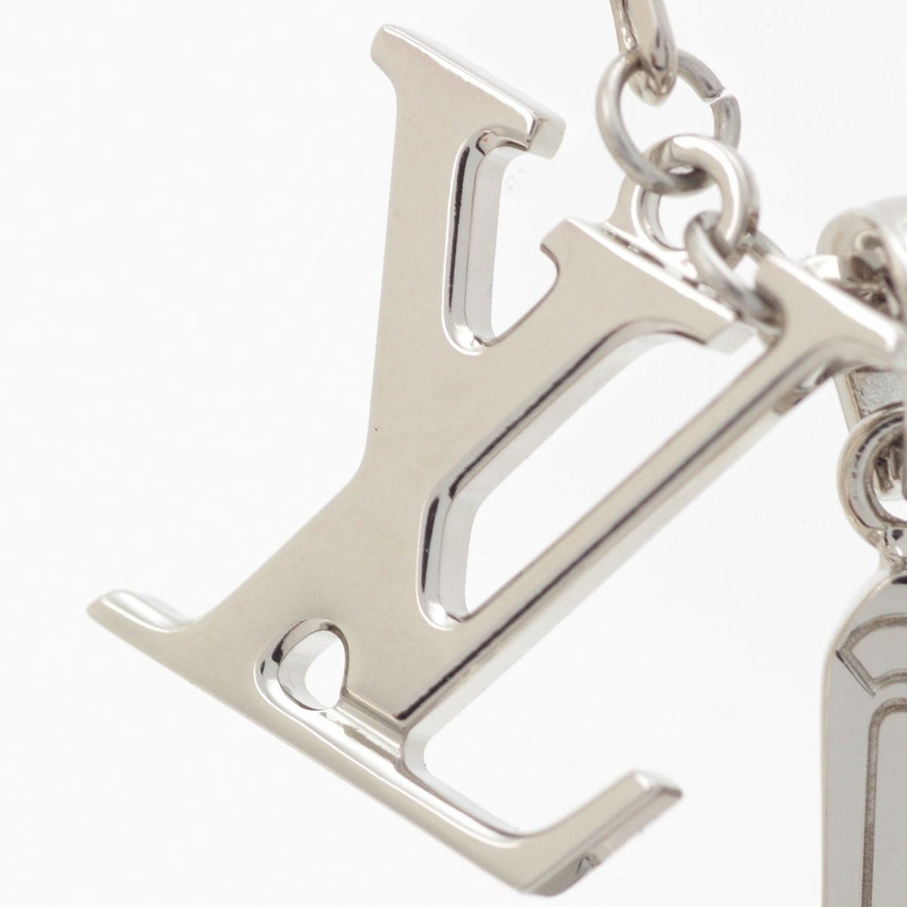 Louis Vuitton Monogram LV Plain Pendant Chain Necklace Logo Airplane Motif — view 4
