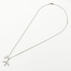 Louis Vuitton Monogram LV Plain Pendant Chain Necklace Logo Airplane Motif — view 3