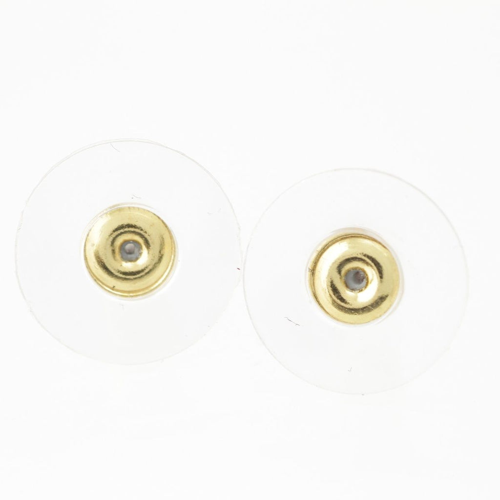 Chanel CC Logo Flower Earrings Pink Gold — view 9