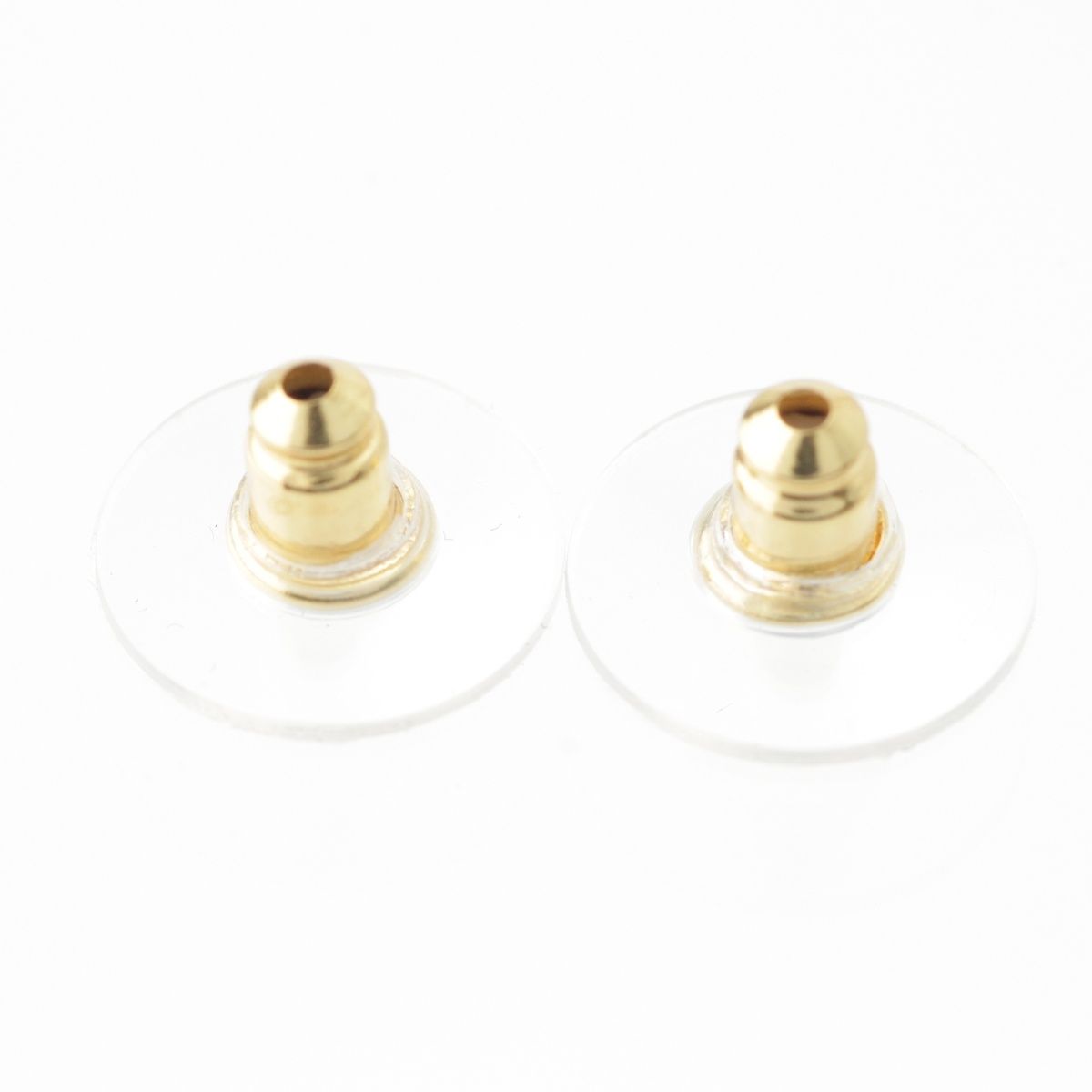 Chanel CC Logo Flower Earrings Pink Gold — view 8