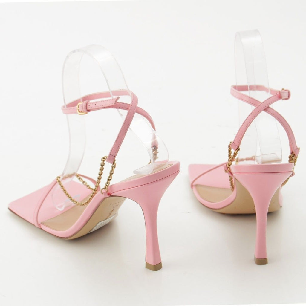 Bottega Veneta Chain Strap Pin Sandals Pink Gold — view 4