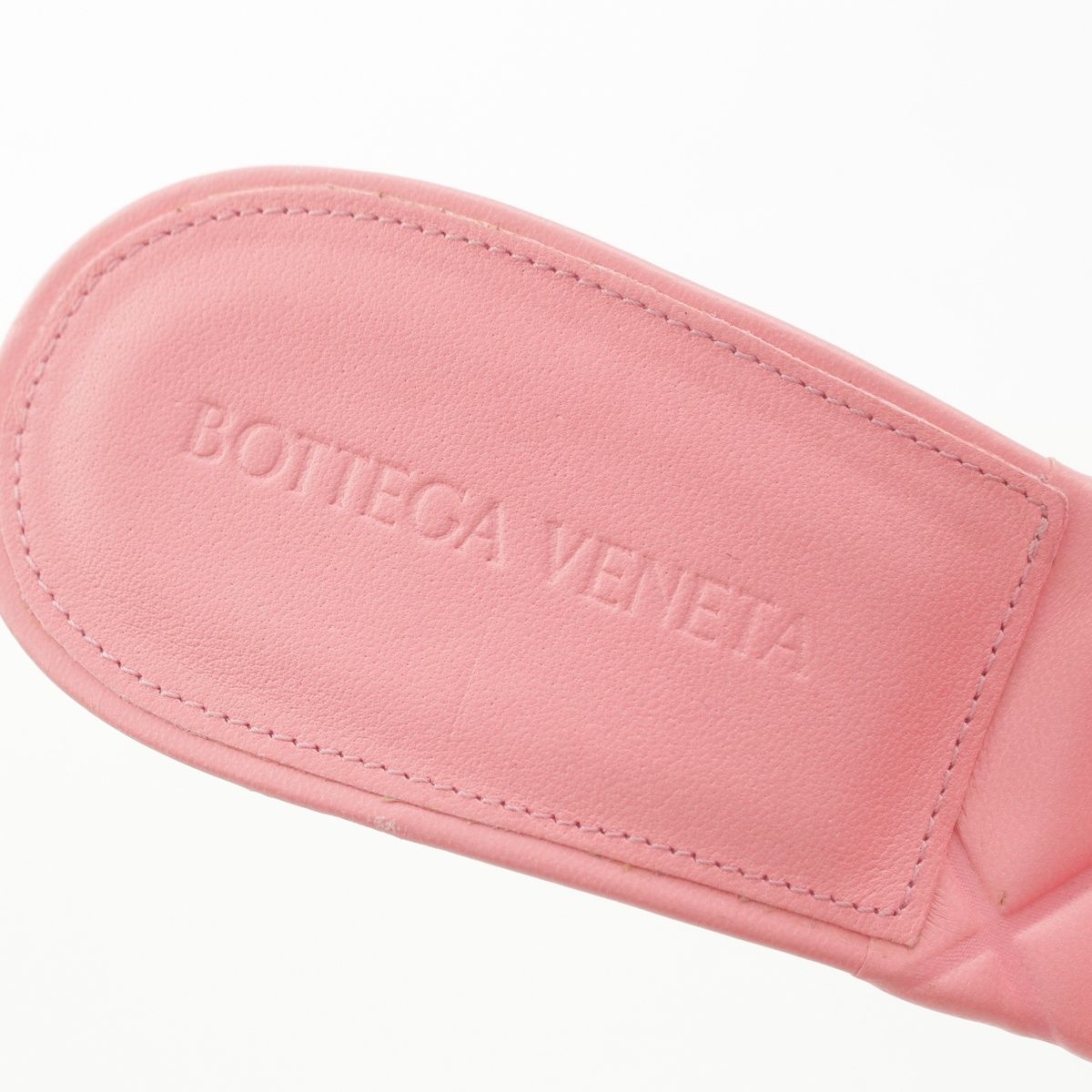 Bottega Veneta Lido Intrecciato Square Sandals Pink — view 7