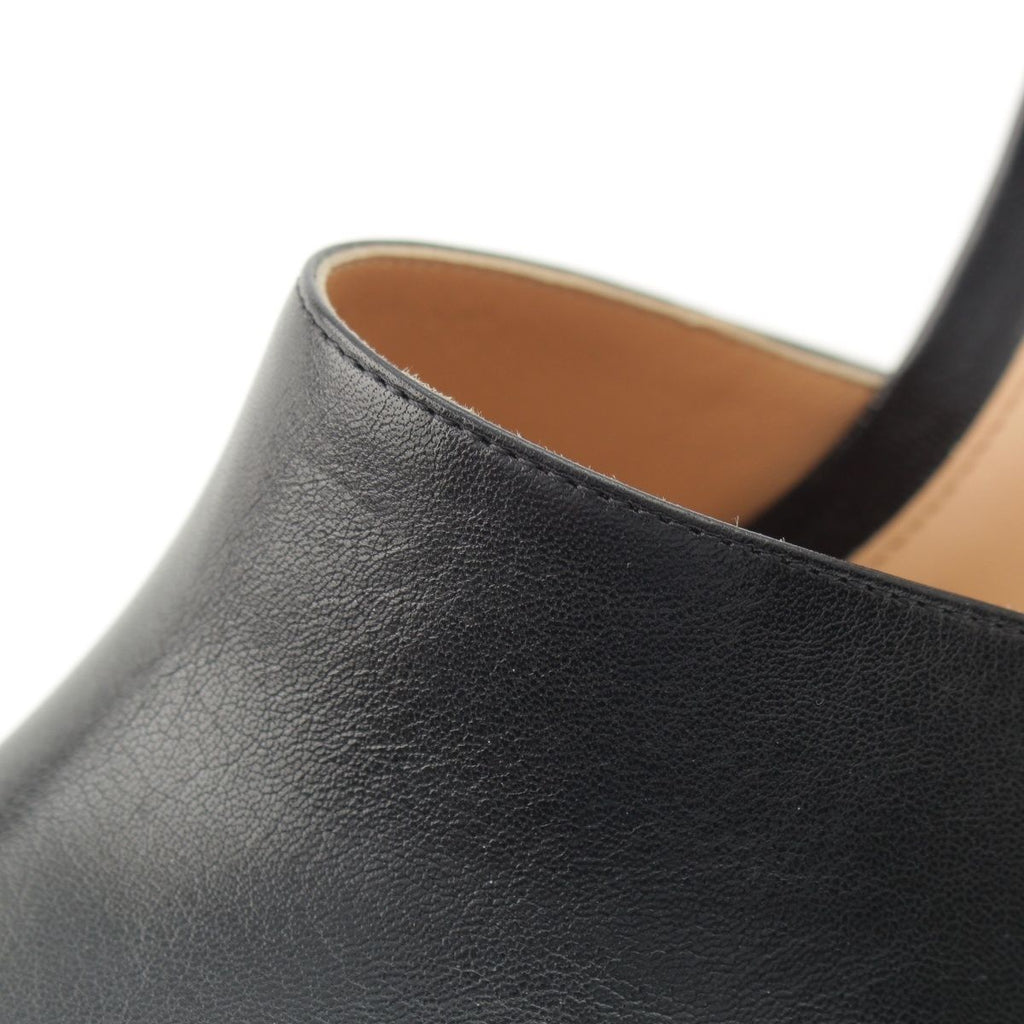 Bottega Veneta Leather Pin Heels Square Sandals Black — view 9