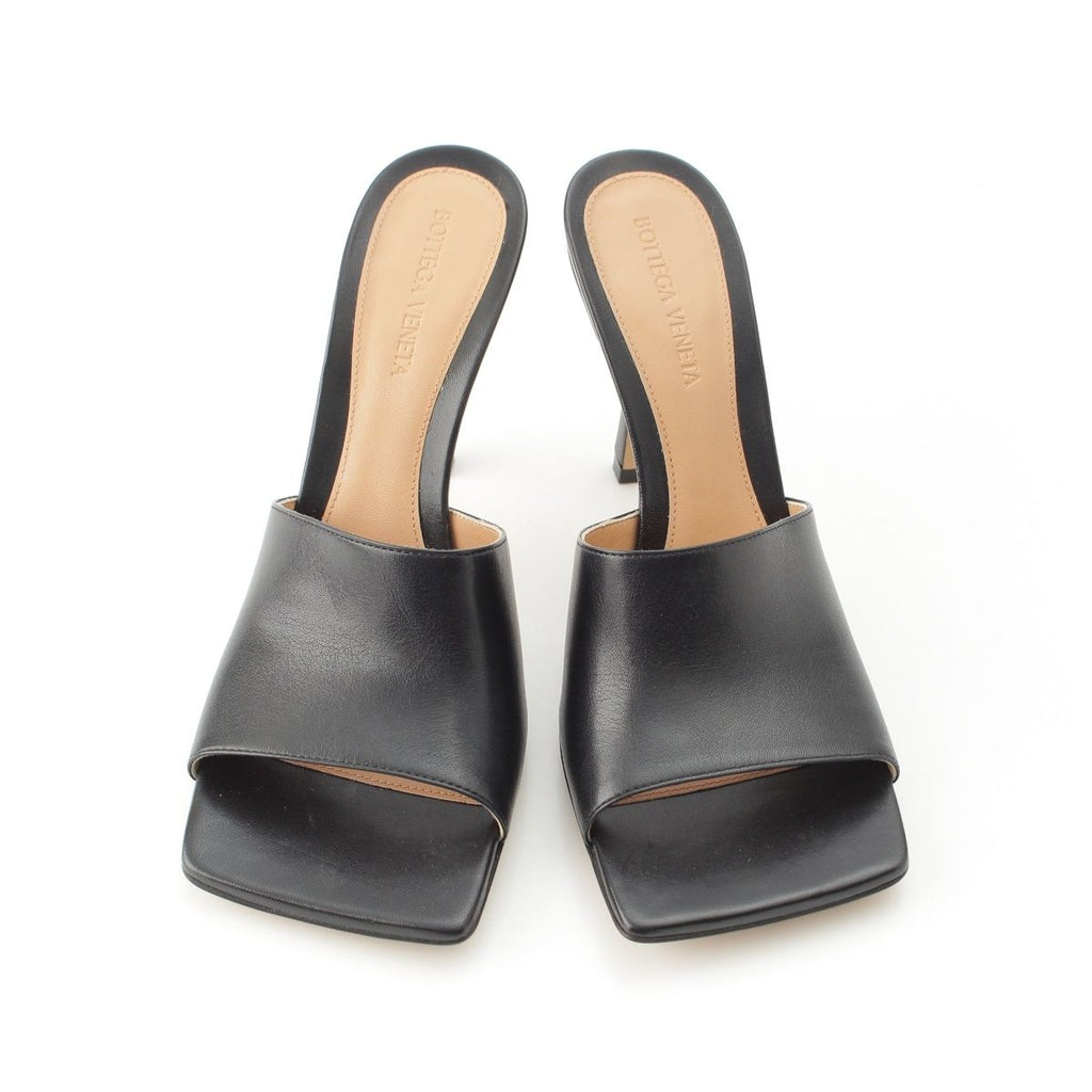 Bottega Veneta Leather Pin Heels Square Sandals Black — view 2