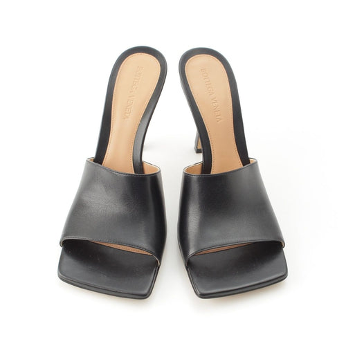 Bottega Veneta Leather Pin Heels Square Sandals Black — view 2