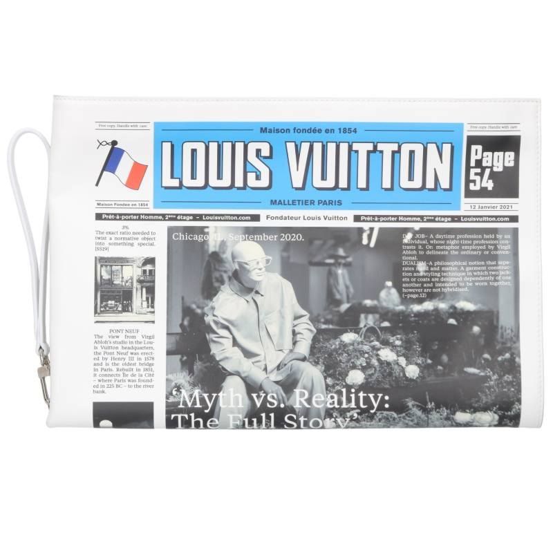 Louis Vuitton New Space All Over Pattern Leather Clutch