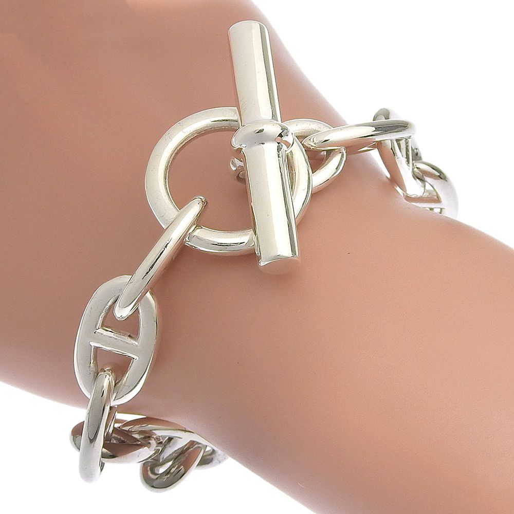 Hermes Chaine D'ancre GM 925 Sterling Silver Bracelet