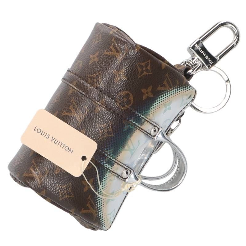 Louis Vuitton Monogram Metallic Mirror Mini Keepall Leather Bag Charm — view 2