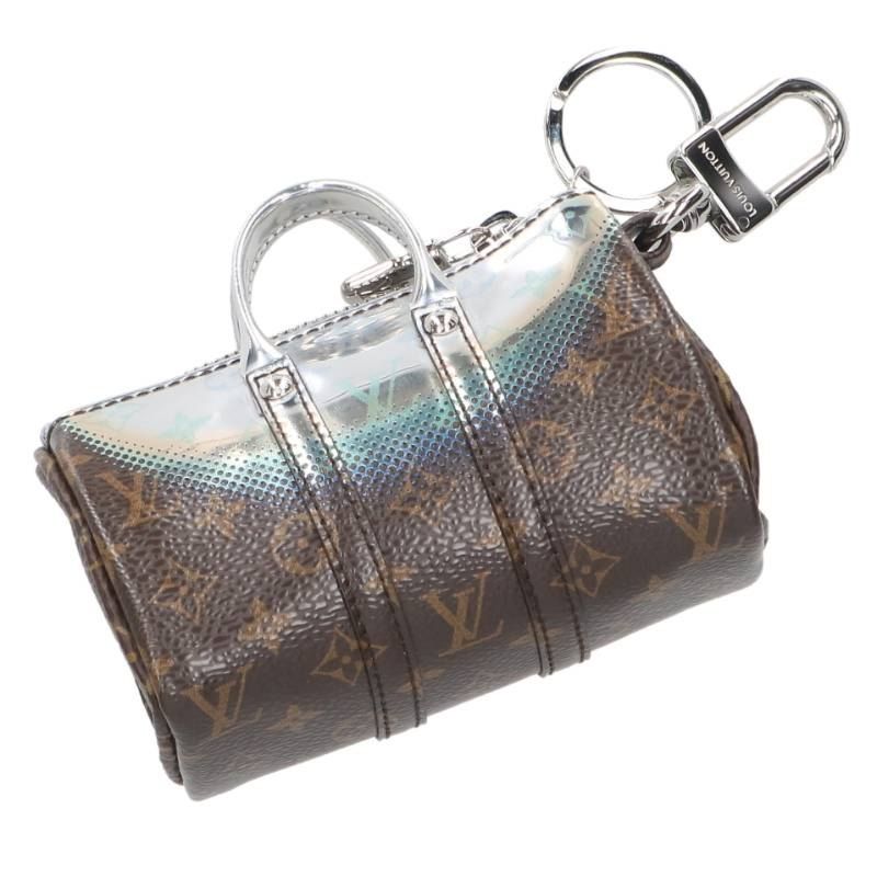 Louis Vuitton Monogram Metallic Mirror Mini Keepall Leather Bag Charm