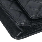 Chanel Quilted Caviar Leather Chain Wallet Shoulder — view 4