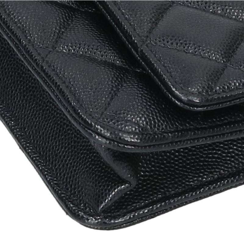 Chanel Quilted Caviar Leather Chain Wallet Shoulder — view 4