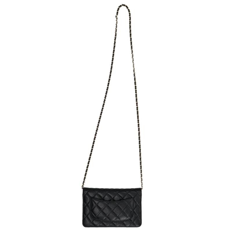 Chanel Quilted Caviar Leather Chain Wallet Shoulder — view 2