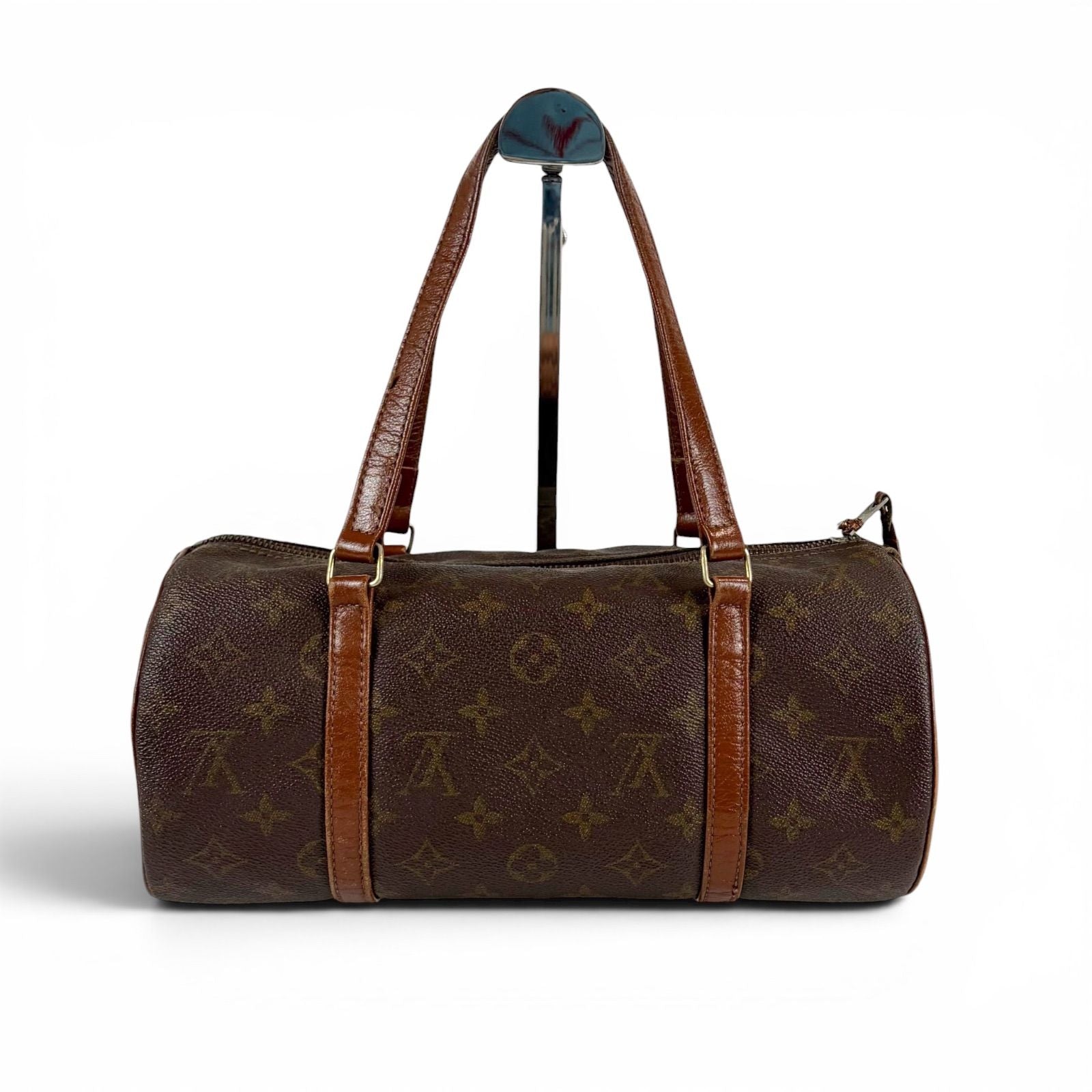 Louis Vuitton Papillon 30 Shoulder Bag Monogram Lambskin Brown — view 3