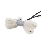 Hermes Bag Charm Buddy Gris Perle Black Lambskin Shearling — view 2