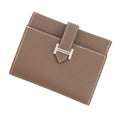 Hermes Trifold Wallet Bearn Combination Etoupe Silver Epsom
