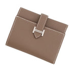 Hermes Trifold Wallet Bearn Combination Etoupe Silver Epsom