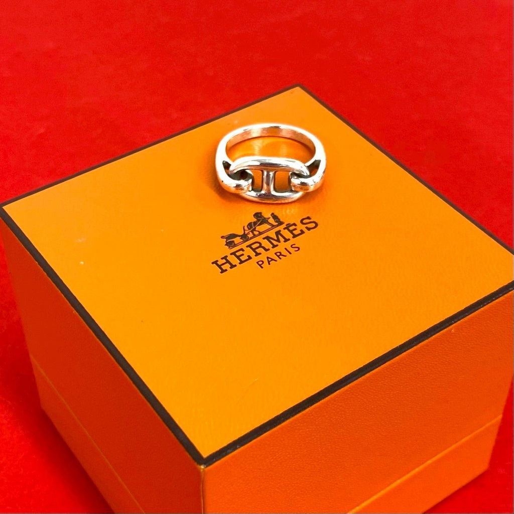 Hermes Chaine D'ancre Ring 925 Sterling Silver