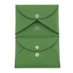 Hermes Coin Case Calvi Duo Vert Yucca Silver Epsom — view 4
