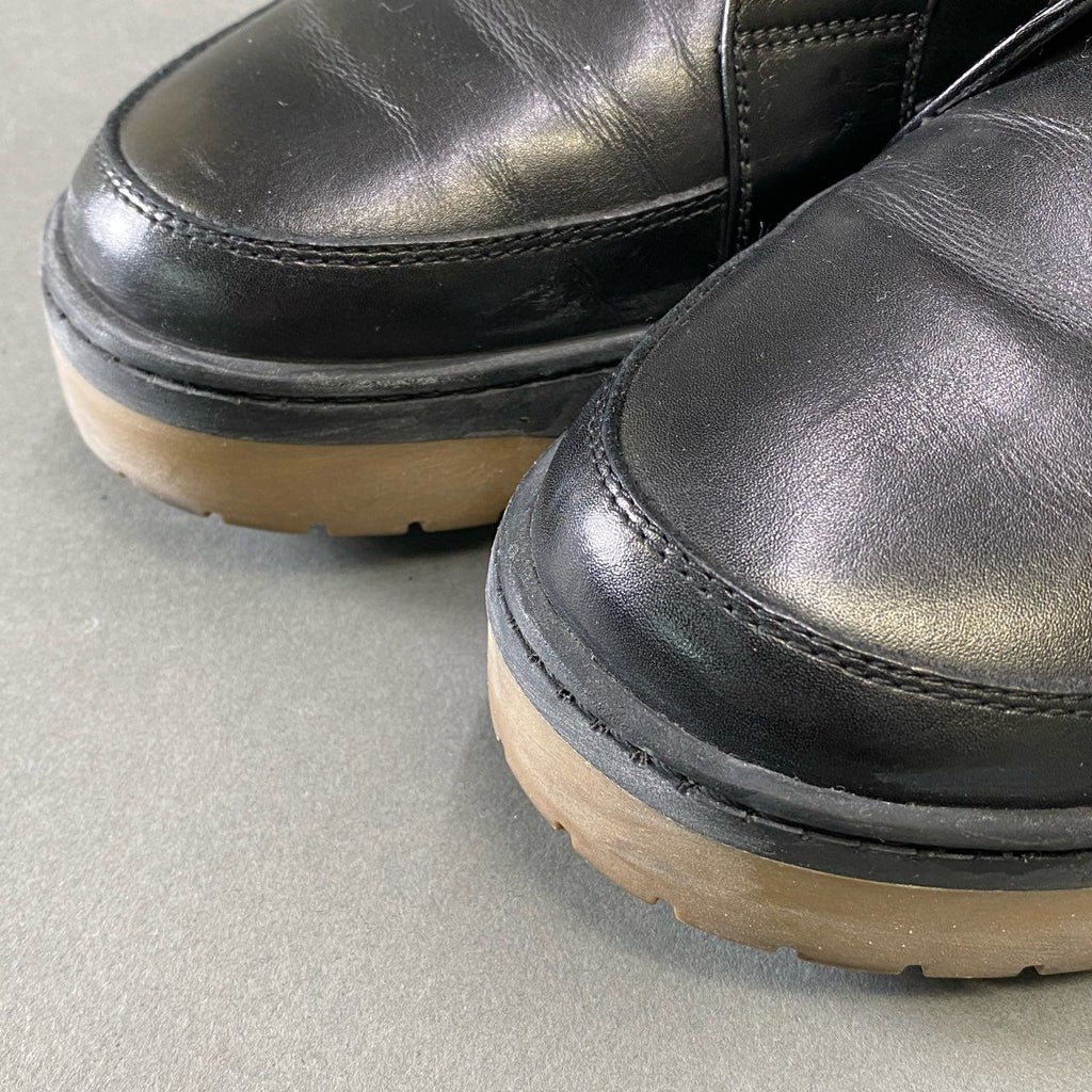 Louis Vuitton LV Logo Lace Up Boots Shoes 7 Black Leather — view 5