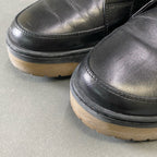 Louis Vuitton LV Logo Lace Up Boots Shoes 7 Black Leather — view 5