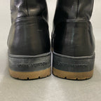 Louis Vuitton LV Logo Lace Up Boots Shoes 7 Black Leather — view 7