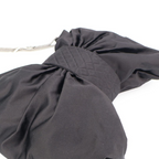 Chanel 2.55 Chain Ribbon Shoulder Satin Black Handbag — view 7