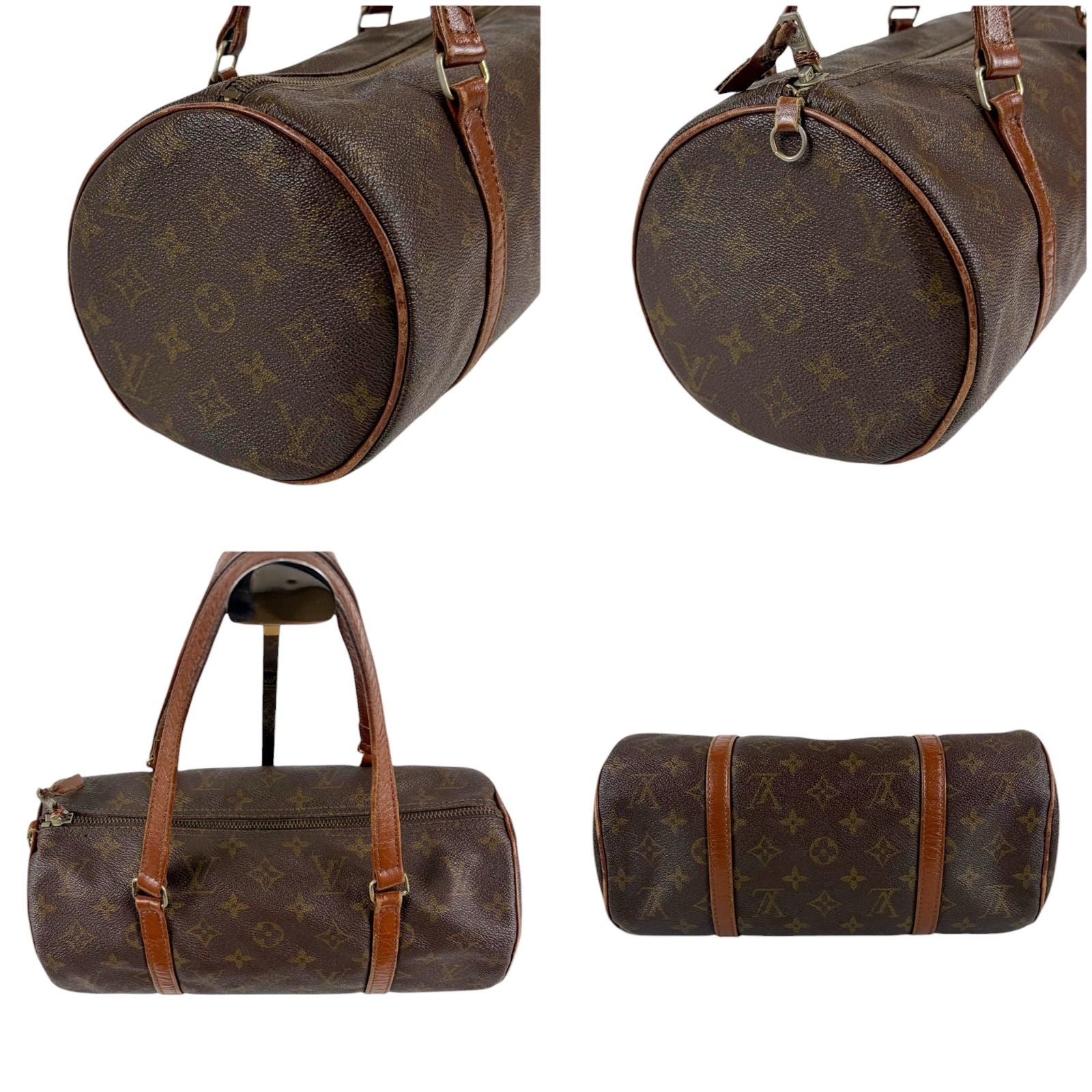 Louis Vuitton Papillon 30 Shoulder Bag Monogram Lambskin Brown — view 4