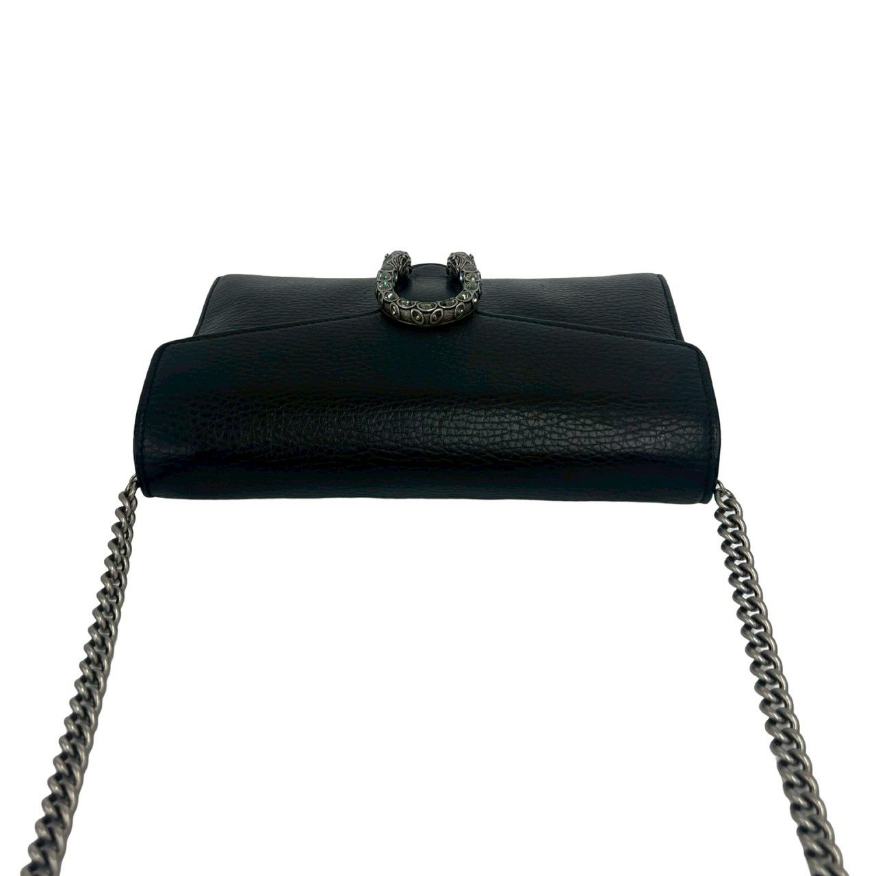 Gucci Dionysus Leather Chain Mini Shoulder Bag Pochette Crossbody Wallet Black — view 4