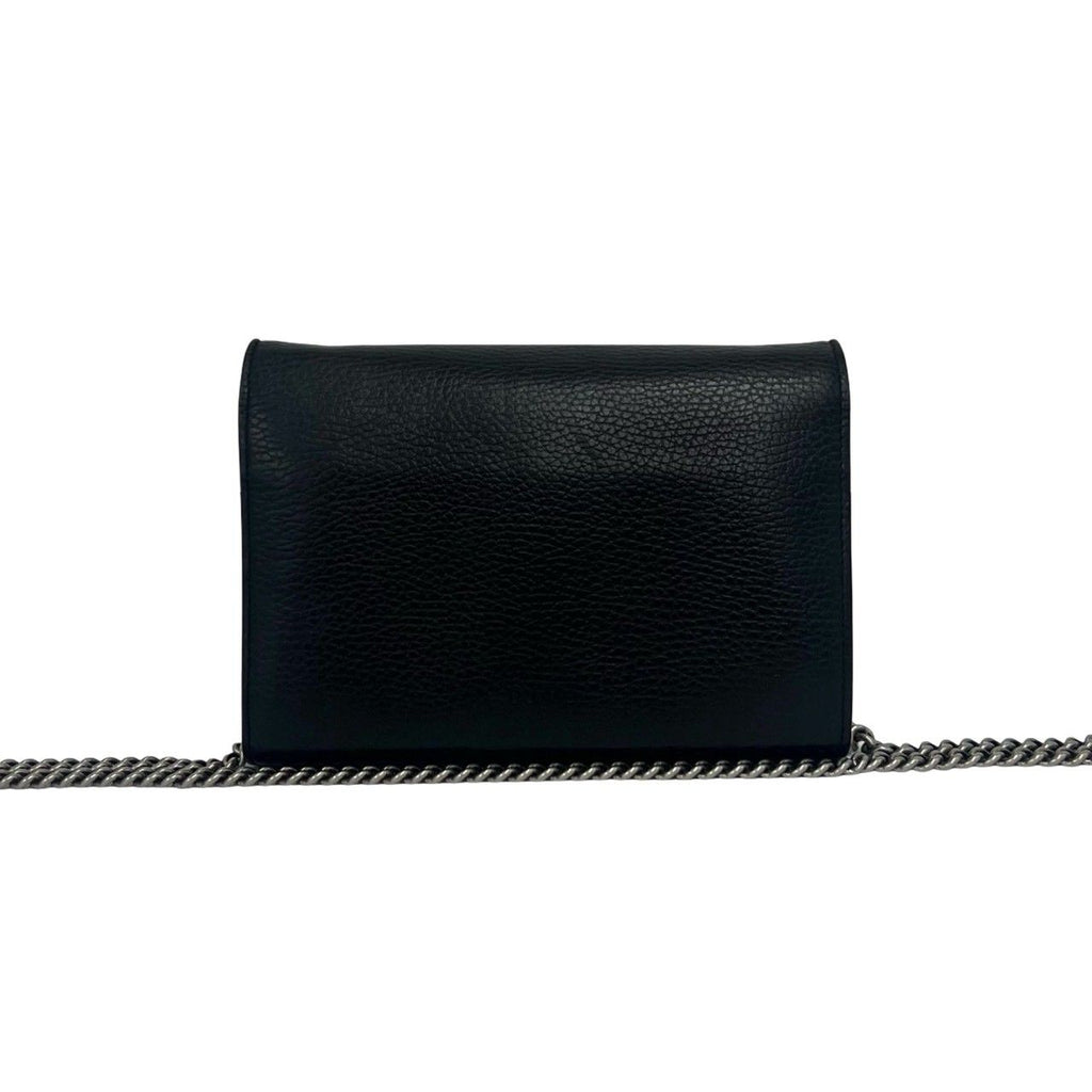 Gucci Dionysus Leather Chain Mini Shoulder Bag Pochette Crossbody Wallet Black — view 3
