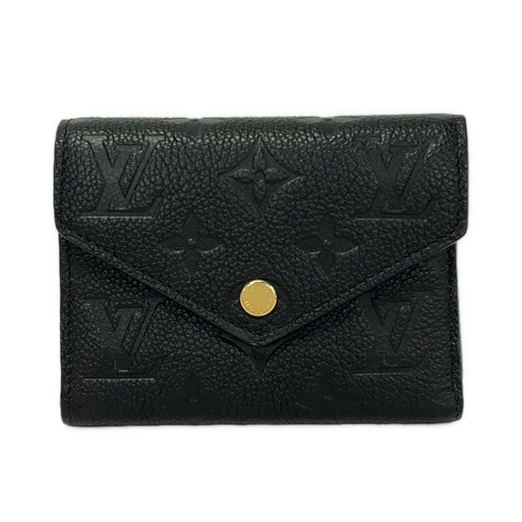 Louis Vuitton Trifold Wallet Monogram Empreinte Portefeuille Victorine Noir