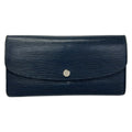 Louis Vuitton Wallet Epi Portefeuille Emily Andigo Blue Leather