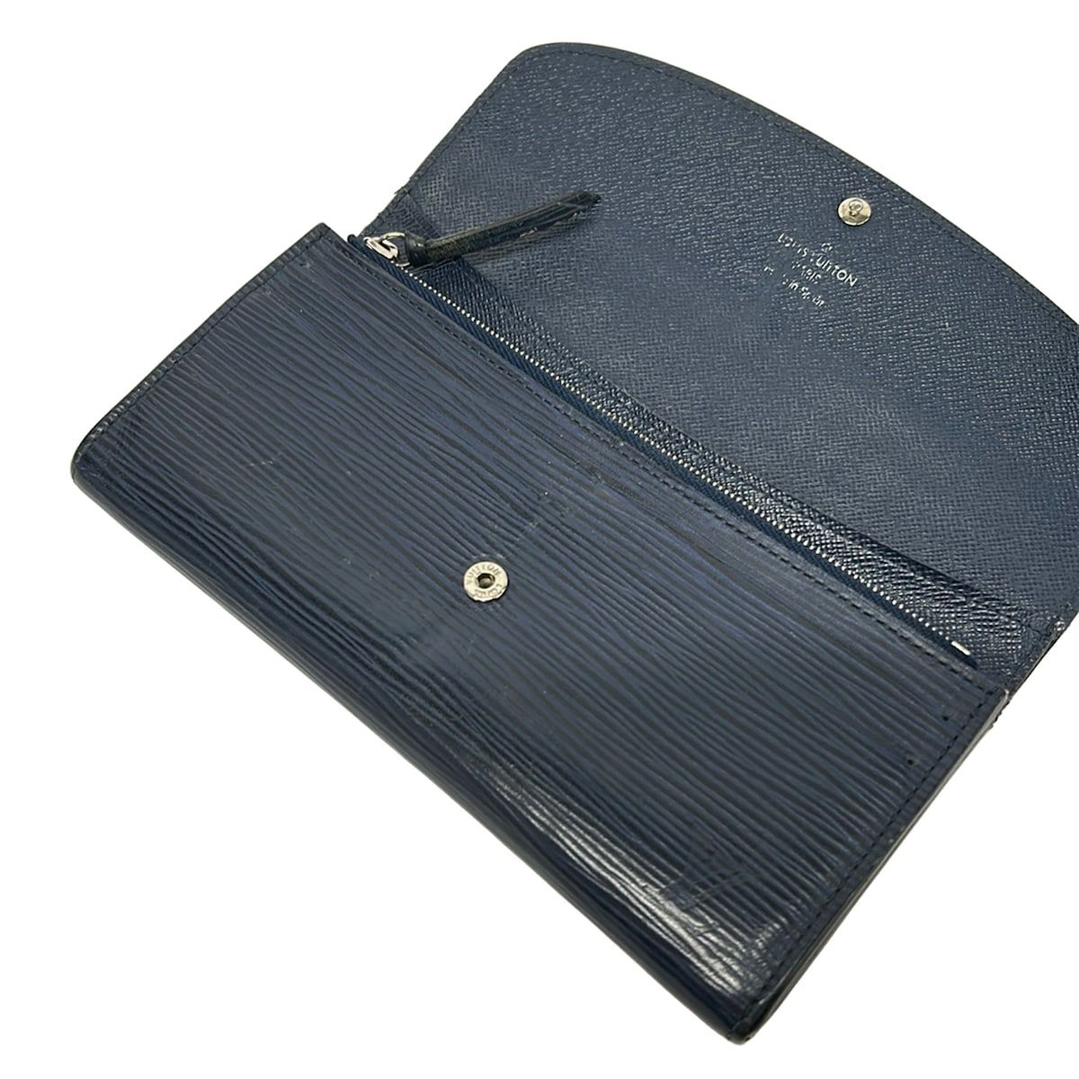 Louis Vuitton Wallet Epi Portefeuille Emily Andigo Blue Leather — view 3