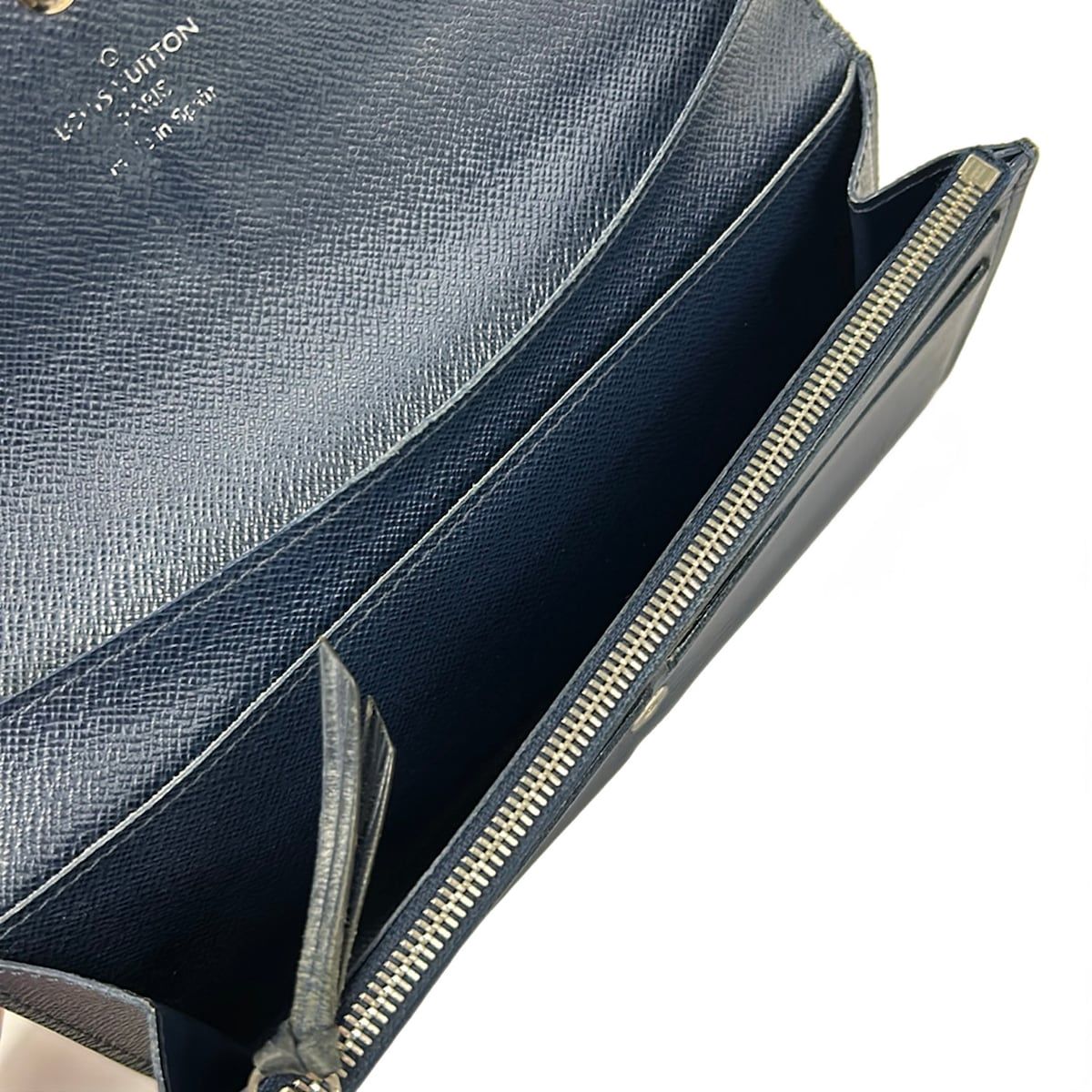 Louis Vuitton Wallet Epi Portefeuille Emily Andigo Blue Leather — view 4