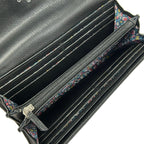 Chanel Wallet Lucky Clover Black Silver Leather — view 4