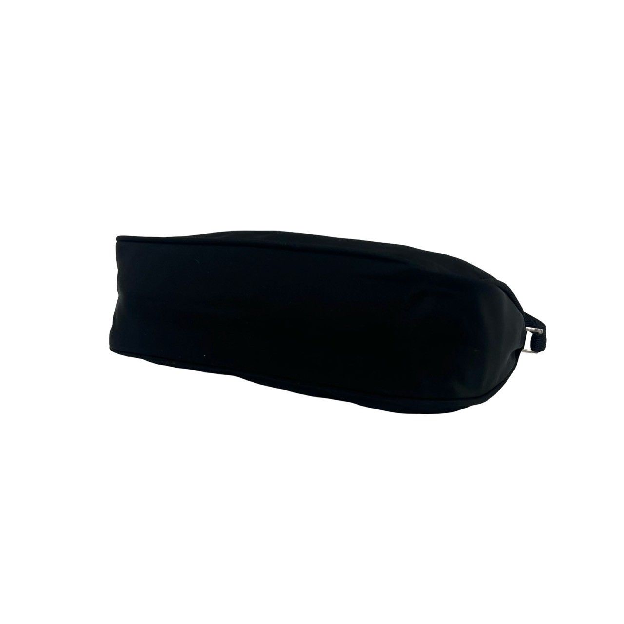Prada Triangle Tessuto Nylon Mini Handbag Pouch Black — view 8