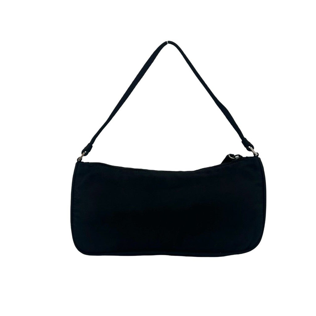 Prada Triangle Tessuto Nylon Mini Handbag Pouch Black — view 3