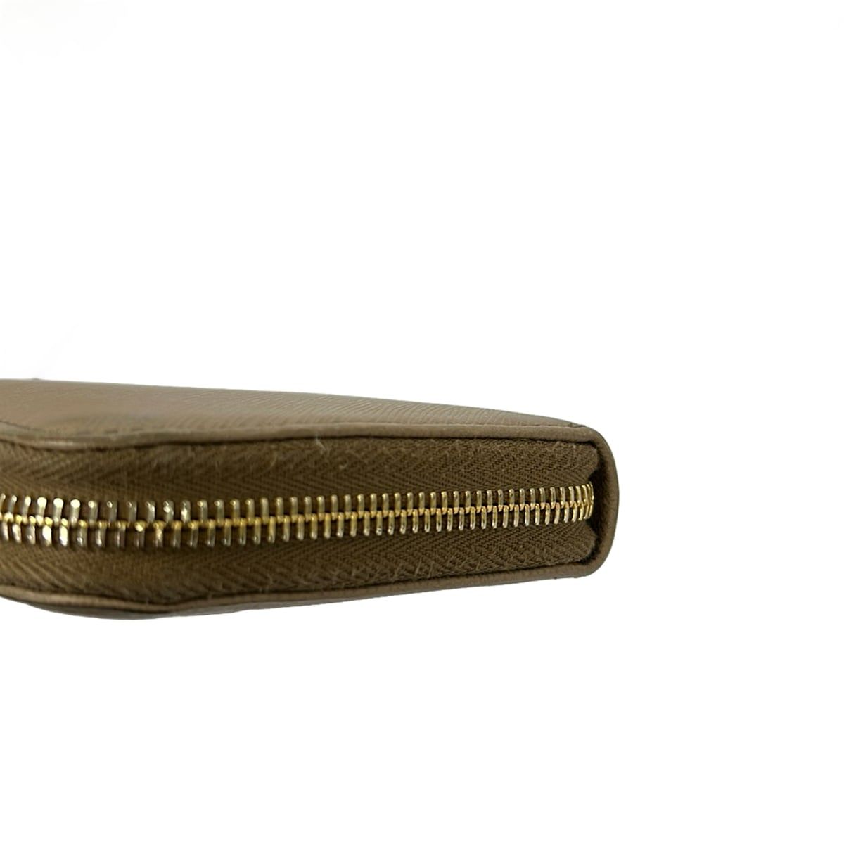 Prada Wallet Beige Zip Around Leather — view 7